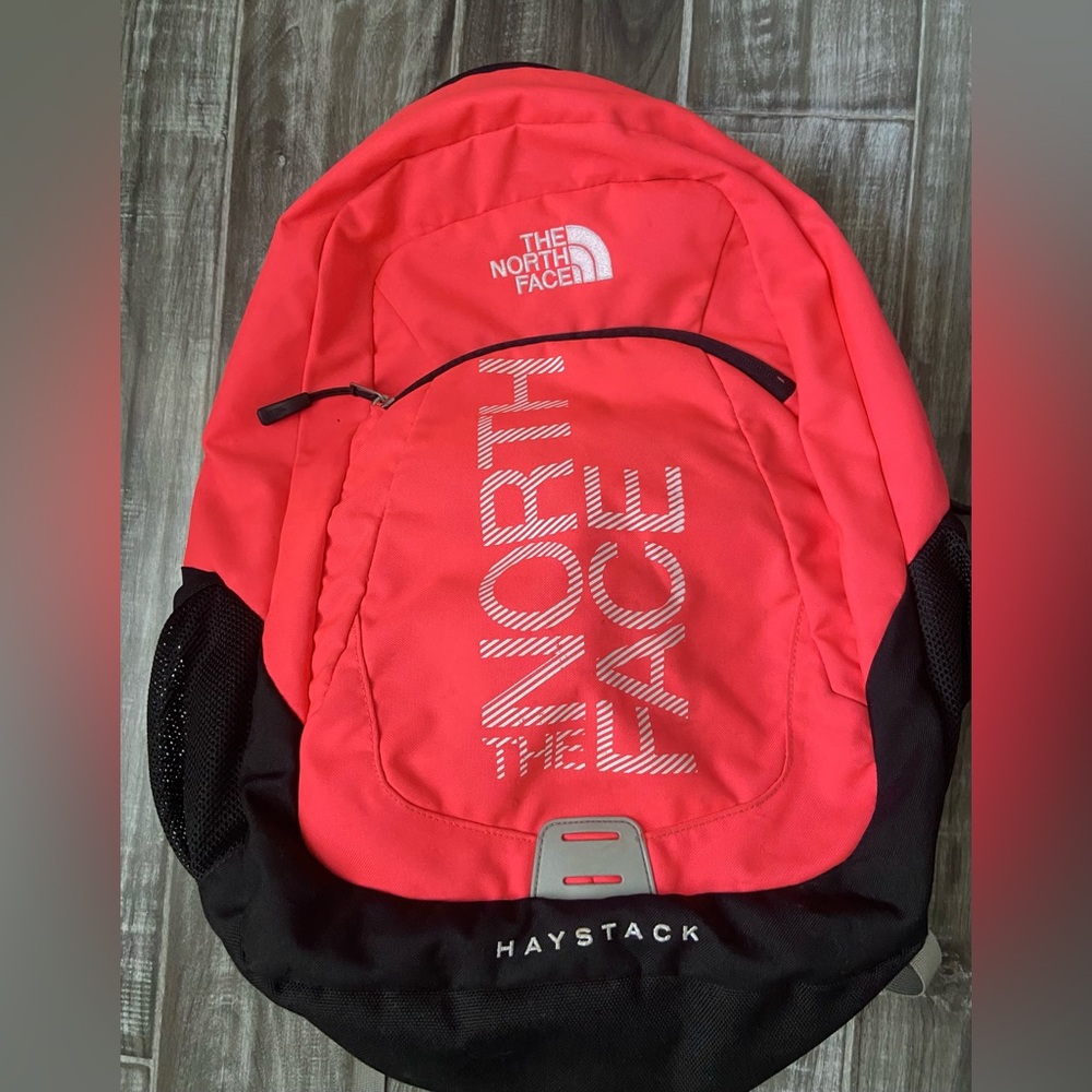 North face hot pink backpack Great Condition! See pictures.
